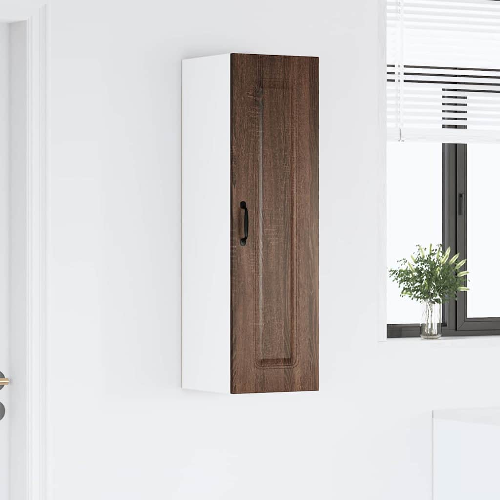 vidaXL Κρεμαστό ντουλάπι κουζίνας με ράφι Καφέ δρυς 30 x 31 x 100 εκ.