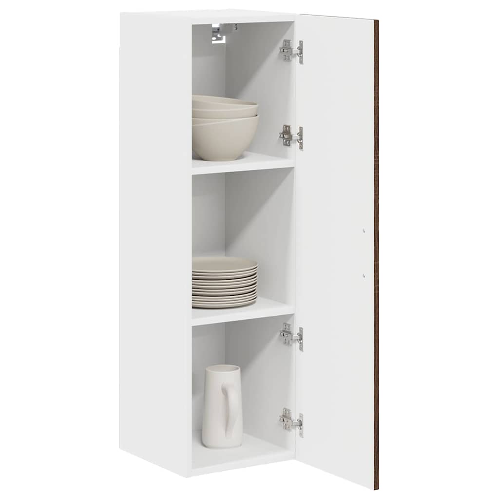 vidaXL Κρεμαστό ντουλάπι κουζίνας με ράφι Καφέ δρυς 30 x 31 x 100 εκ.