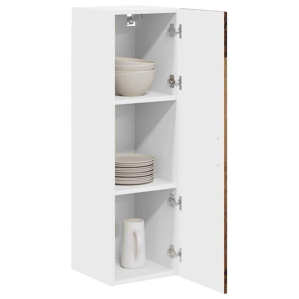 vidaXL Κρεμαστό ντουλάπι κουζίνας με ράφι Παλιό Ξύλο 30 x 31 x 100 εκ.