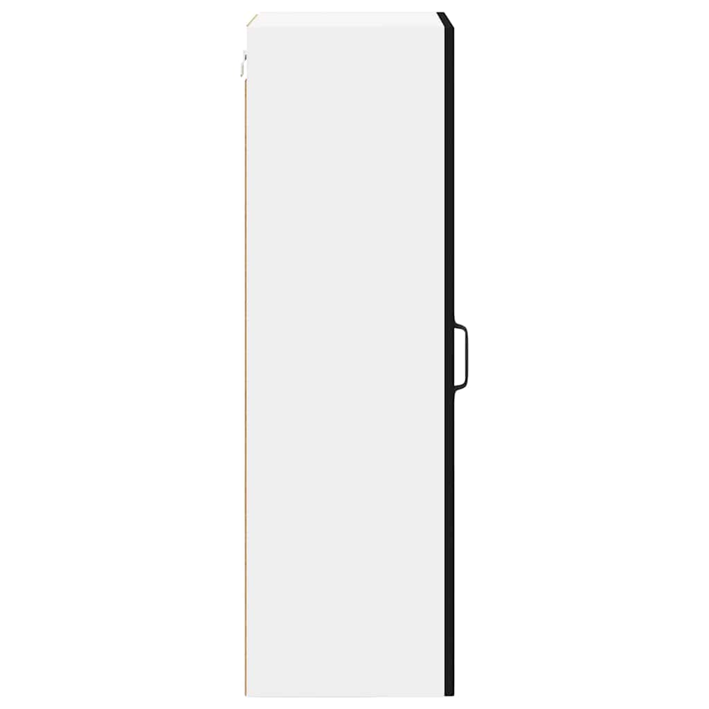 vidaXL Κρεμαστό ντουλάπι κουζίνας με ράφι Μαύρο 40 x 31 x 100 εκ.