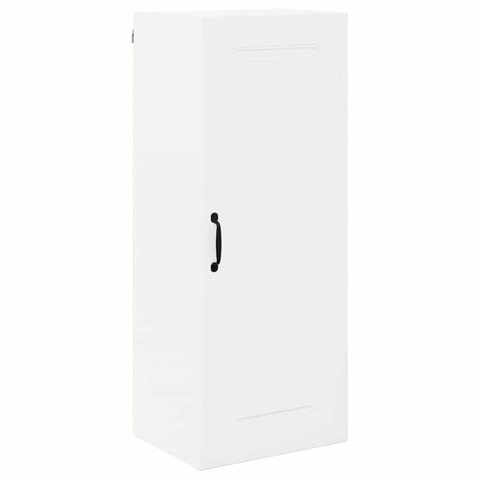 vidaXL Κρεμαστό ντουλάπι κουζίνας με ράφι Υψηλής γυαλάδας λευκό