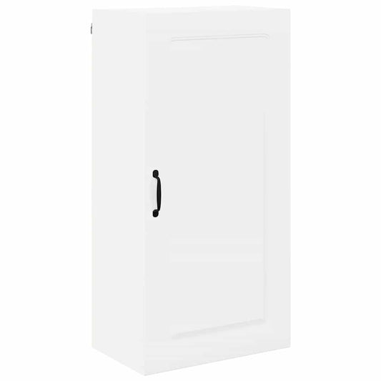 vidaXL Κρεμαστό ντουλάπι κουζίνας με ράφι Υψηλής γυαλάδας λευκό