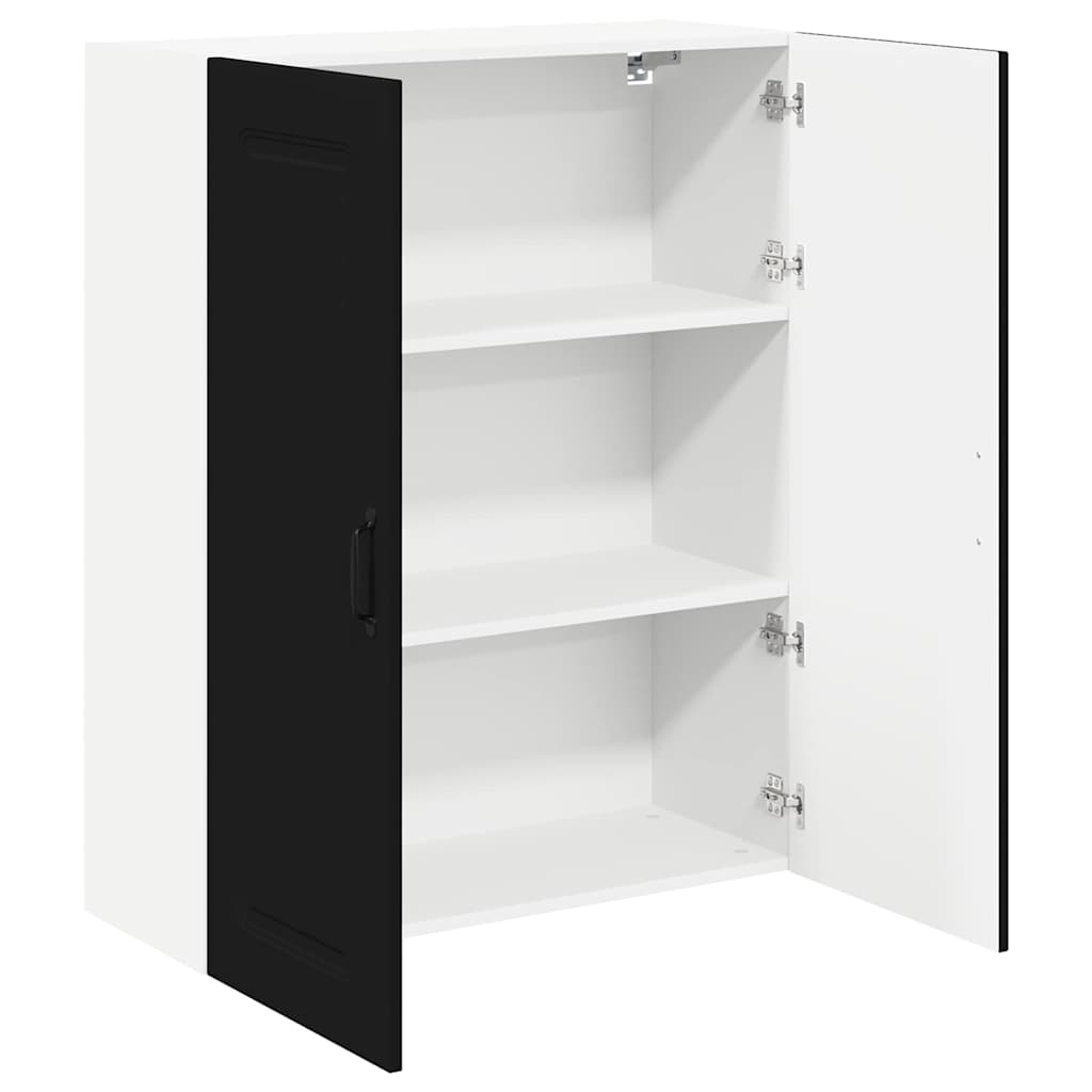 vidaXL Κρεμαστό ντουλάπι κουζίνας με ράφι Μαύρο 80 x 31 x 100 εκ.