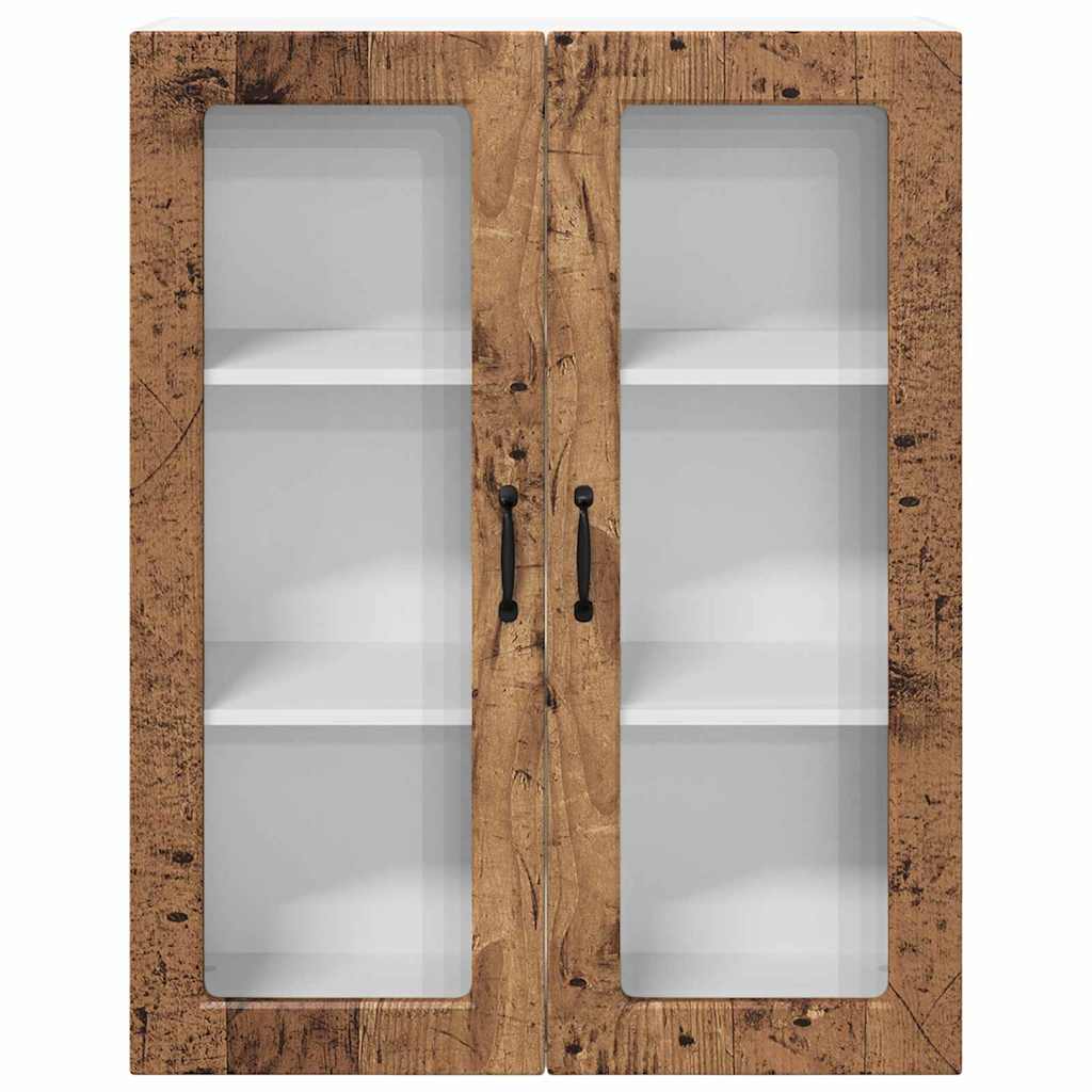 vidaXL Κρεμαστό ντουλάπι κουζίνας με ράφι Παλιό Ξύλο 80 x 31 x 100 εκ.