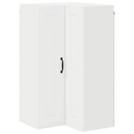 vidaXL Κρεμαστό ντουλάπι κουζίνας με ράφι Λευκό 57 x 57 x 100 εκ.