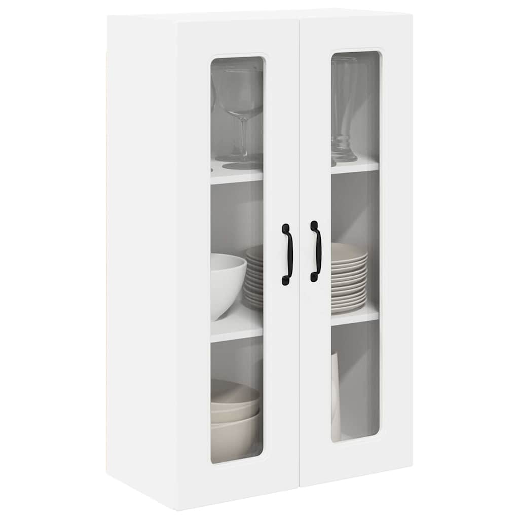 vidaXL Κρεμαστό ντουλάπι κουζίνας με ράφι Λευκό 60 x 31 x 100 εκ.