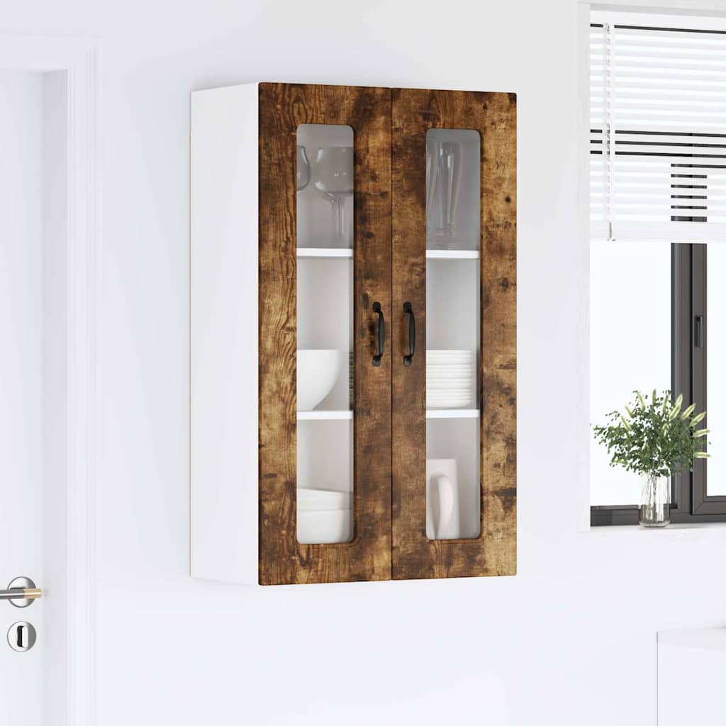 vidaXL Κρεμαστό ντουλάπι κουζίνας Καπνιστό Δρύς 60 x 31 x 100 εκ.