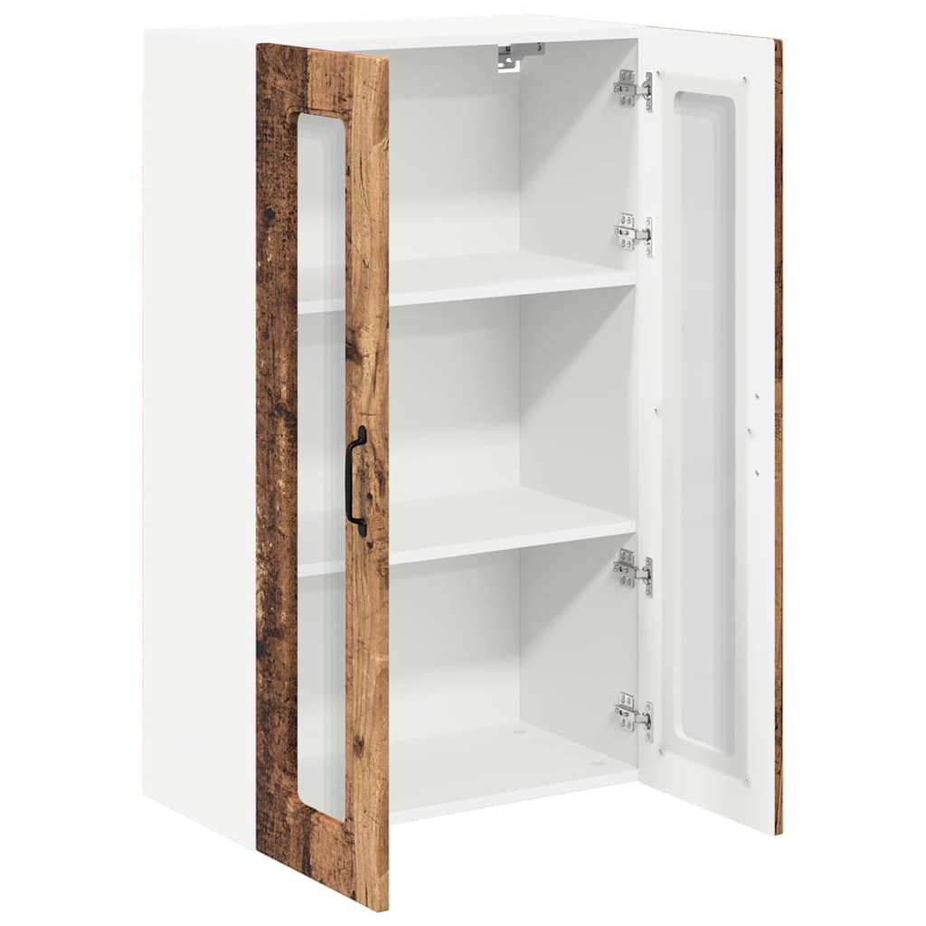 vidaXL Κρεμαστό ντουλάπι κουζίνας με ράφι Παλιό Ξύλο 60 x 31 x 100 εκ.