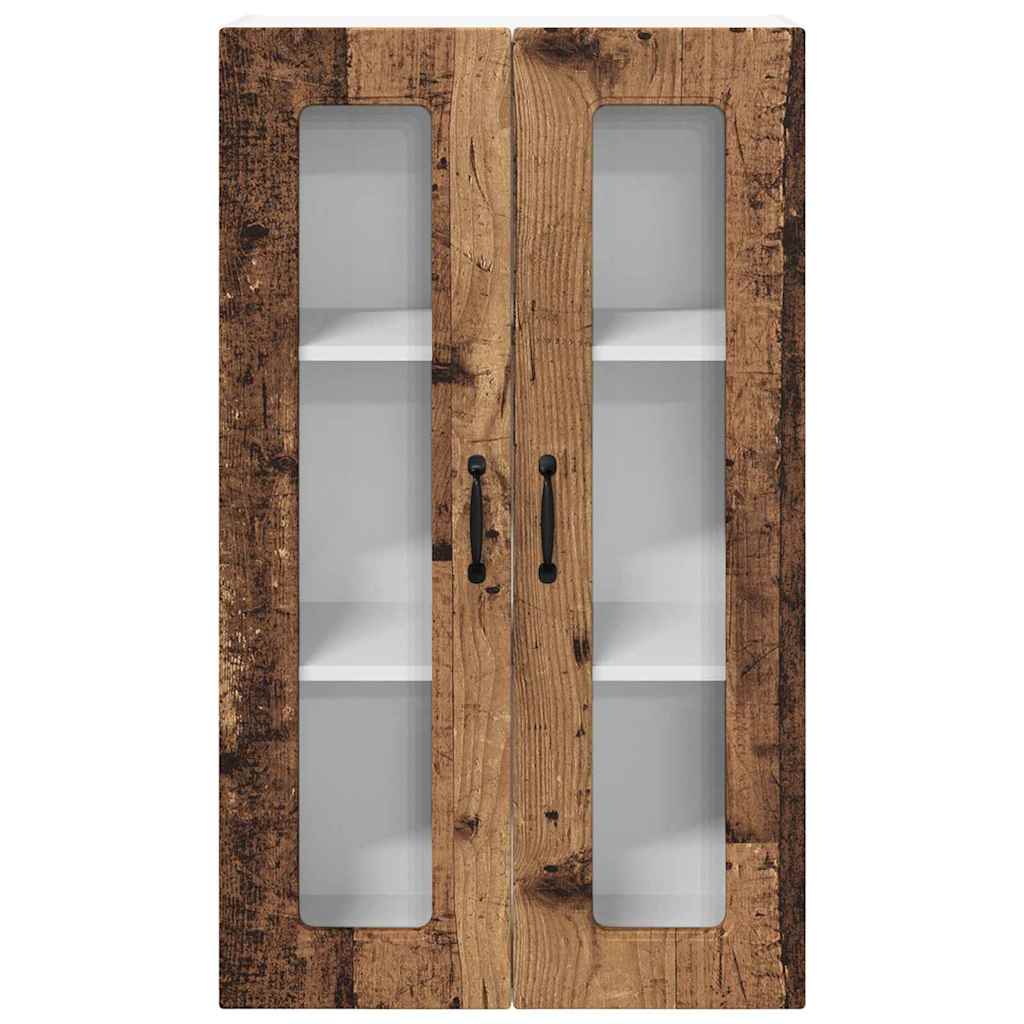 vidaXL Κρεμαστό ντουλάπι κουζίνας με ράφι Παλιό Ξύλο 60 x 31 x 100 εκ.