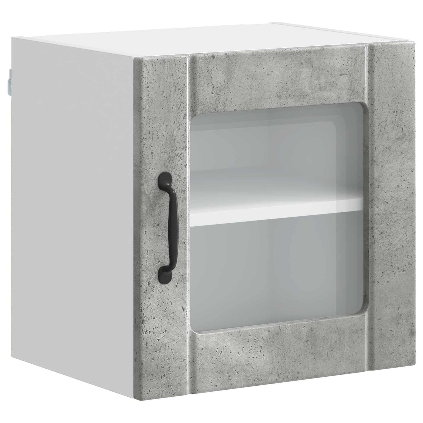 vidaXL Κρεμαστό ντουλάπι κουζίνας με ράφι 2 pcs Σκυρόδεμα Γκρι
