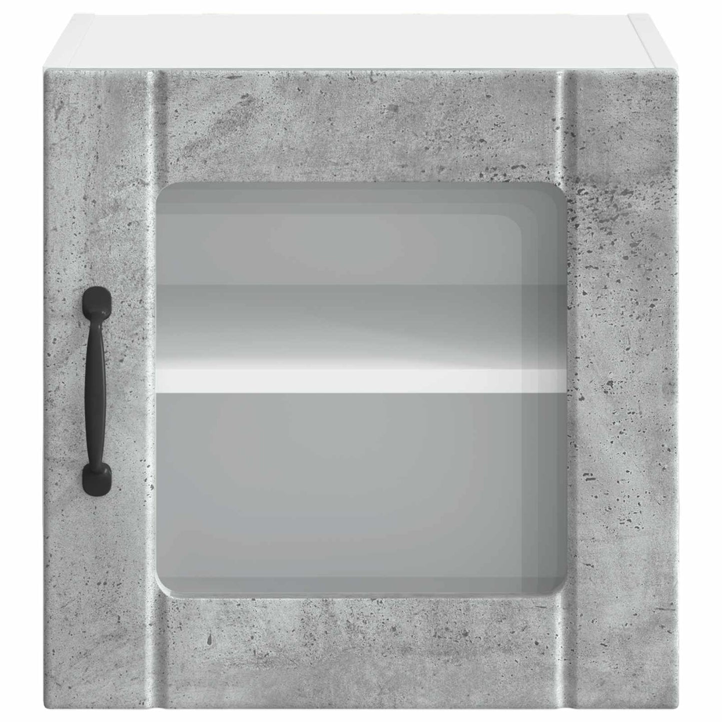 vidaXL Κρεμαστό ντουλάπι κουζίνας με ράφι 2 pcs Σκυρόδεμα Γκρι