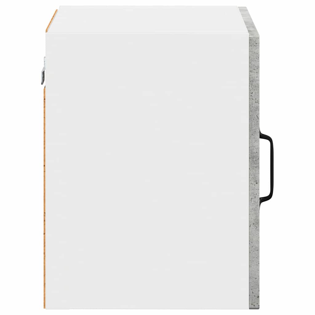 vidaXL Κρεμαστό ντουλάπι κουζίνας με ράφι 2 pcs Σκυρόδεμα Γκρι