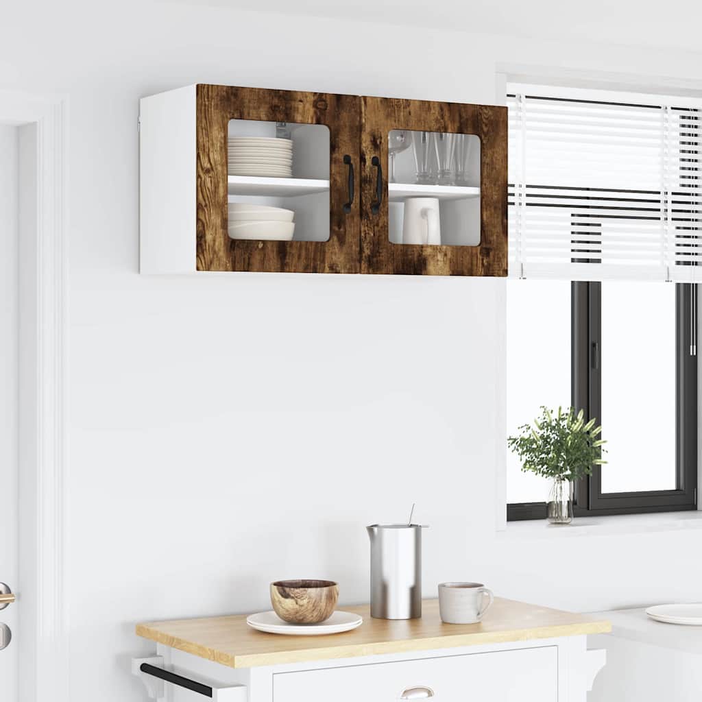 vidaXL Ντουλάπα Κουζίνας με ράφι 2 pcs Καπνιστό Δρύς 40 x 31 x 40 εκ.