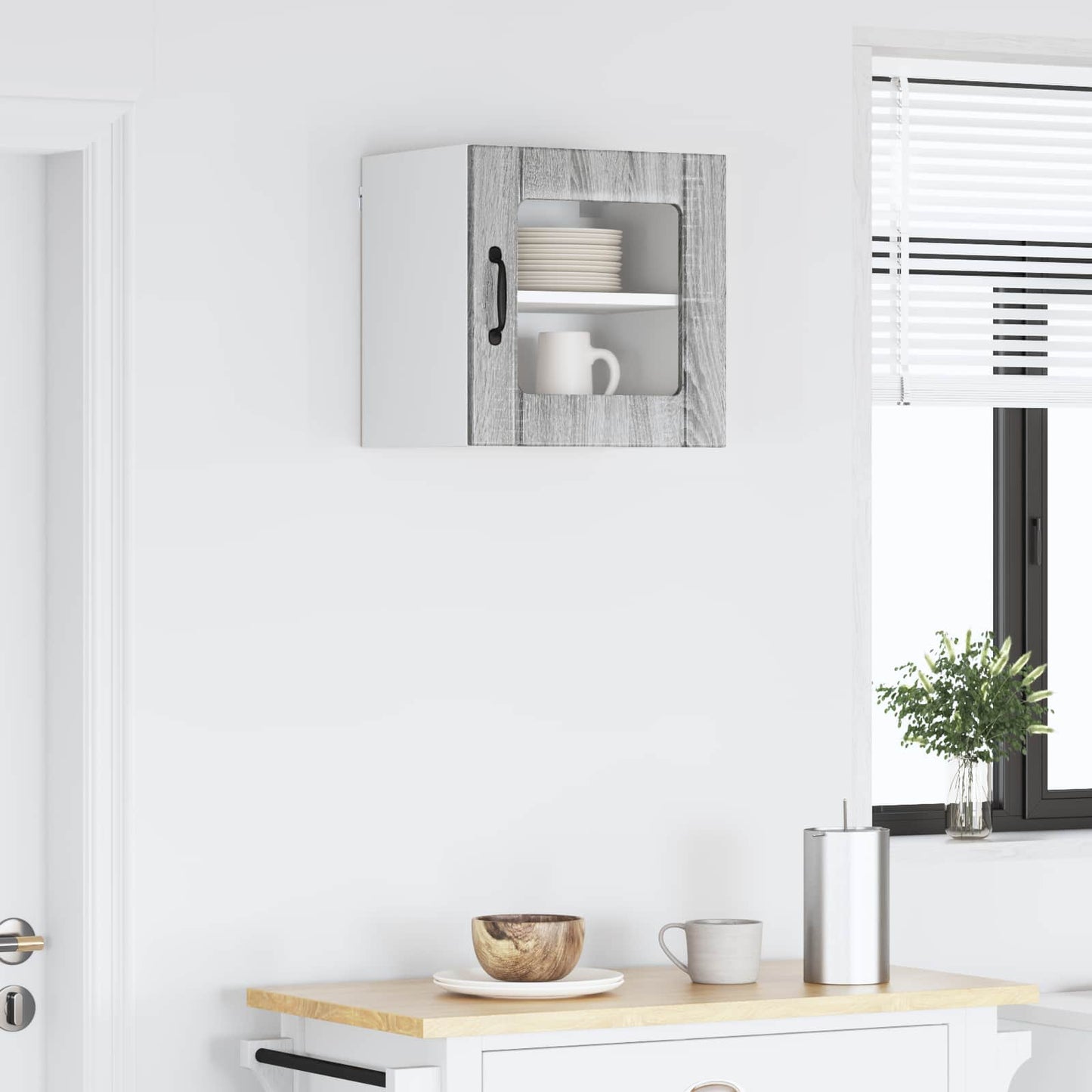 vidaXL Ραφιέρα τοίχου Lucca Γκρι Sonoma 40 x 31 x 40 εκ.