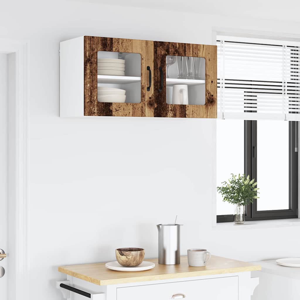 vidaXL Κρεμαστό ντουλάπι κουζίνας με ράφι Παλιό Ξύλο 40 x 31 x 40 εκ.