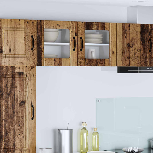 vidaXL Ραφιέρα τοίχου LUCCA 2 pcs Παλαιωμένο ξύλο 40 x 31 x 40 εκ.