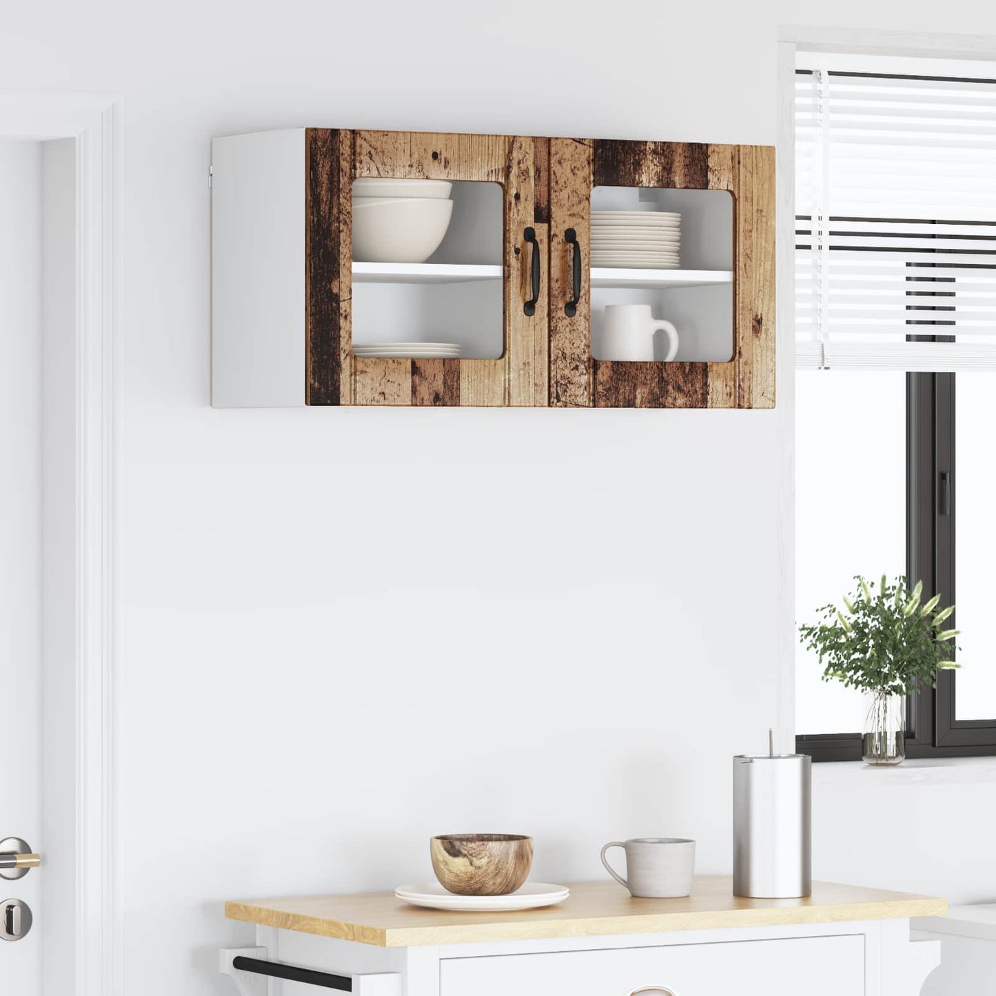 vidaXL Ντουλάπα Κουζίνας 2 pcs Παλιό ξύλο 40 x 31 x 40 εκ.