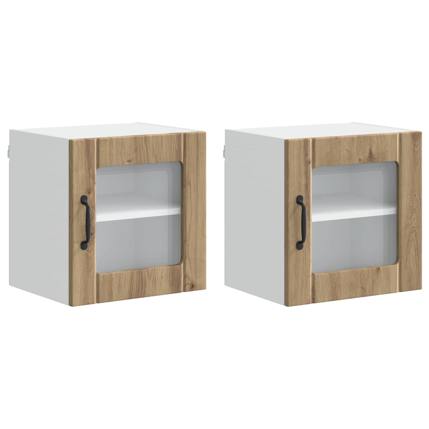 vidaXL Ραφιέρα τοίχου Lucca 2 pcs Artisan Δρυς 40 x 31 x 40 εκ.