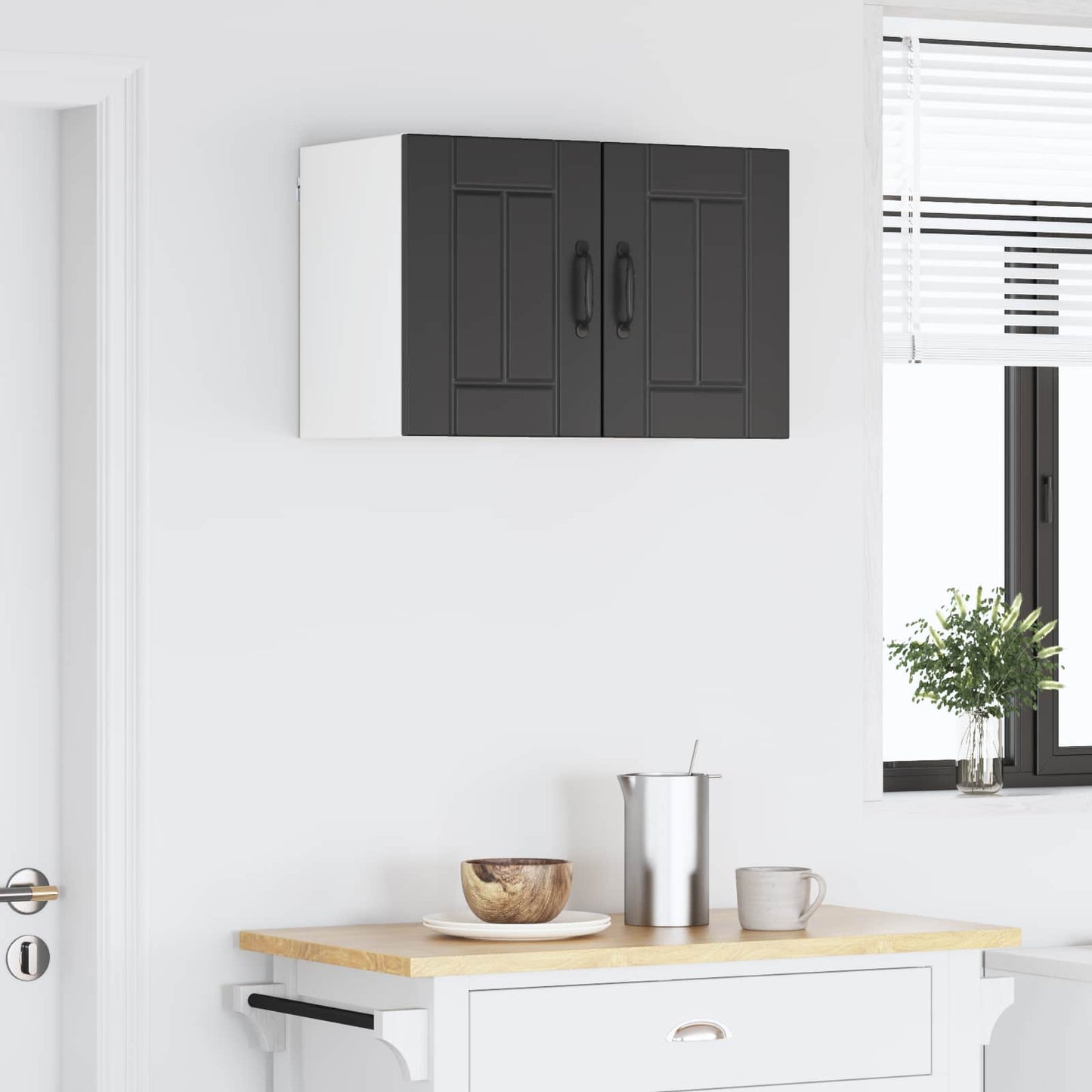 vidaXL Ντουλάπα Κουζίνας 2 pcs Μαύρο 30 x 31 x 40 εκ.