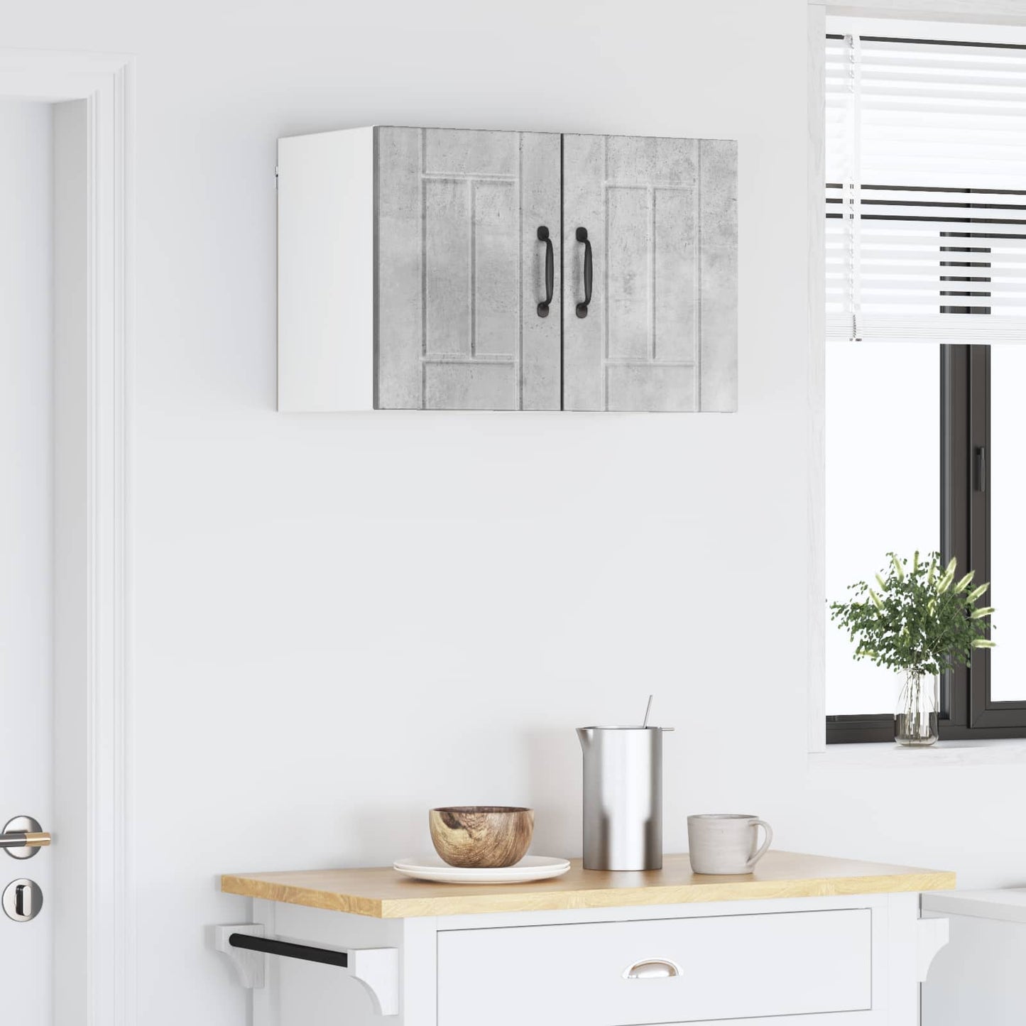 vidaXL Ντουλάπα Κουζίνας 2 pcs Σκυρόδεμα Γκρι 30 x 31 x 40 εκ.