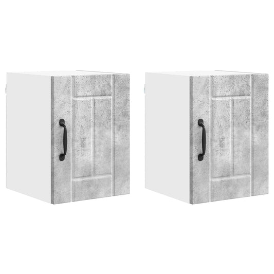 vidaXL Ντουλάπα Κουζίνας 2 pcs Σκυρόδεμα Γκρι 30 x 31 x 40 εκ.
