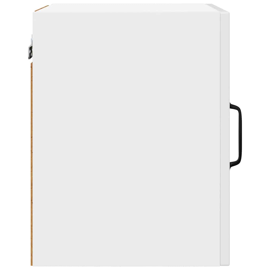 vidaXL Κρεμαστό ντουλάπι κουζίνας με ράφι 2 pcs Υψηλής γυαλάδας λευκό