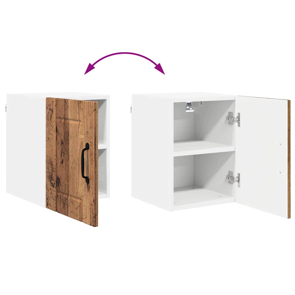 vidaXL Κρεμαστό ντουλάπι κουζίνας με ράφι Παλιό Ξύλο 30 x 31 x 40 εκ.