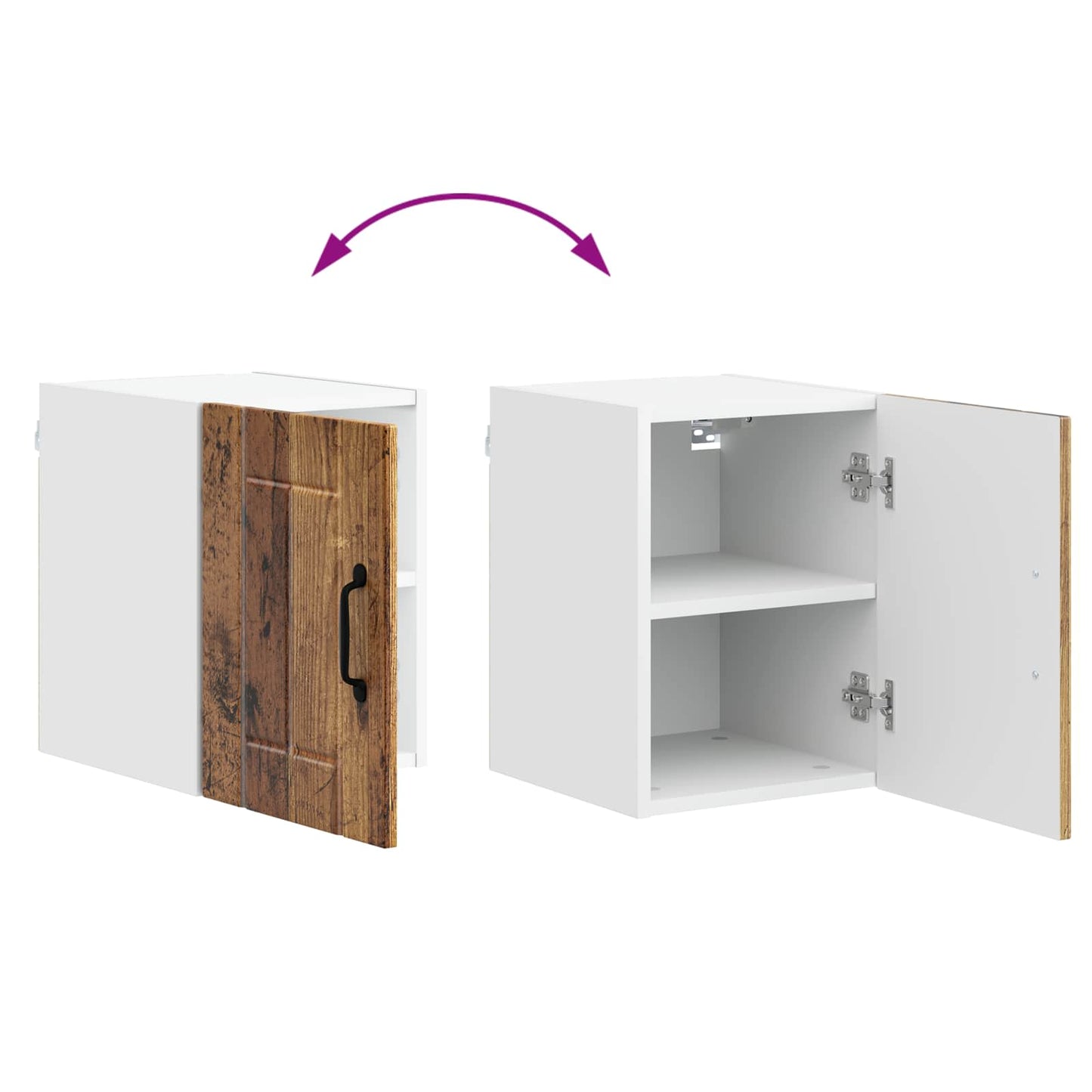 vidaXL Ντουλάπα Τοίχου LUCCA 2 pcs Παλαιωμένο ξύλο 30 x 31 x 40 εκ.