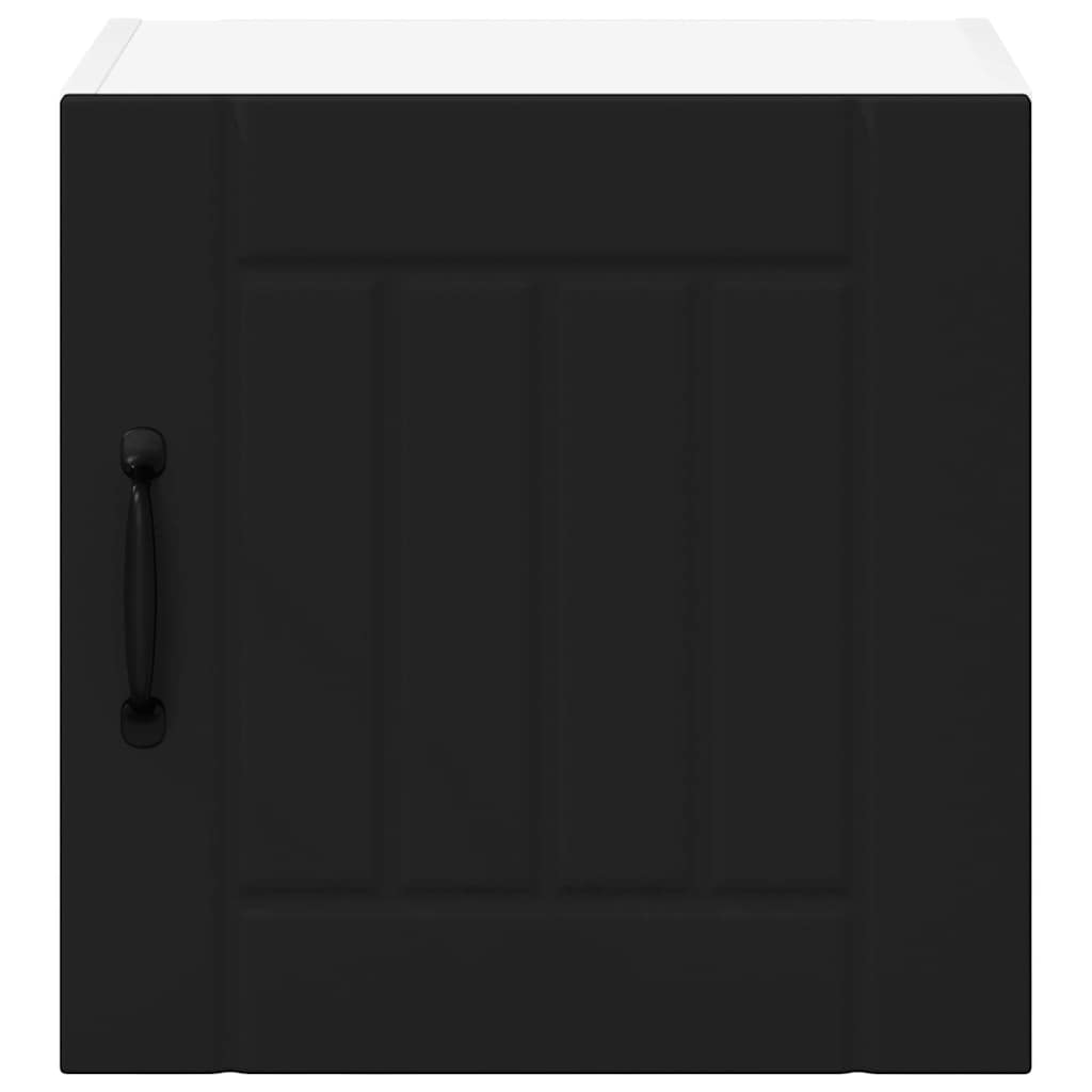 vidaXL Κρεμαστό ντουλάπι κουζίνας με ράφι Μαύρο 40 x 31 x 40 εκ.