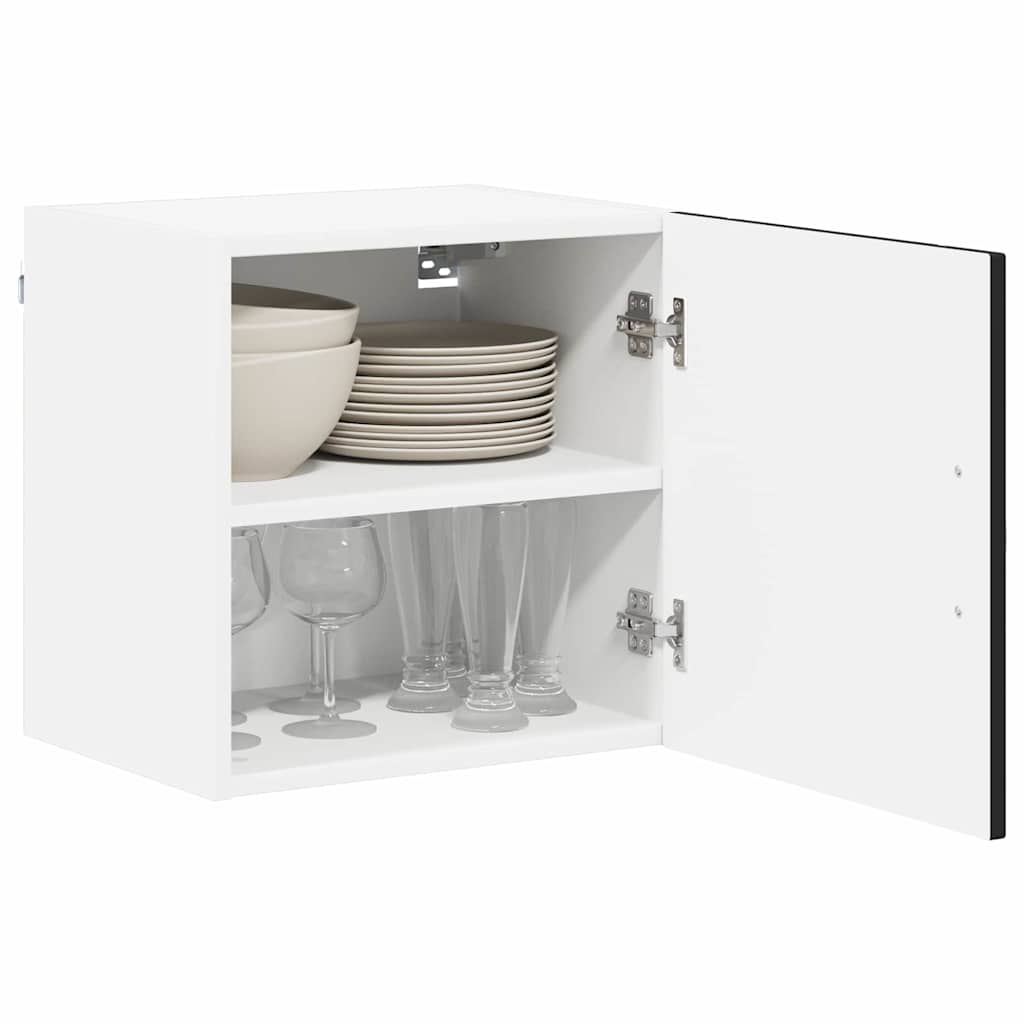 vidaXL Κρεμαστό ντουλάπι κουζίνας με ράφι 2 pcs Μαύρο 40 x 31 x 40 εκ.