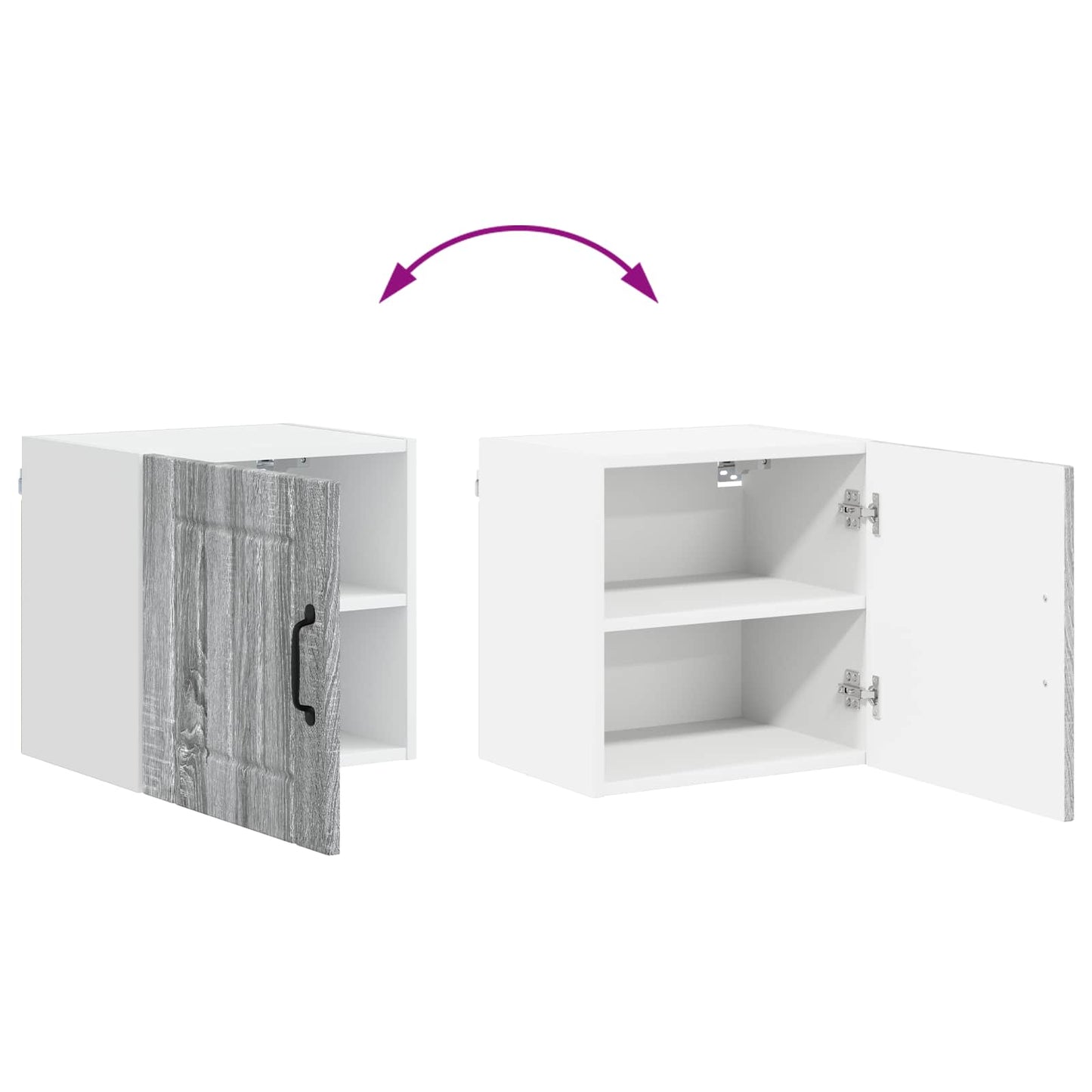 vidaXL Ντουλάπα Τοίχου LUCCA Γκρι Sonoma 40 x 31 x 40 εκ.