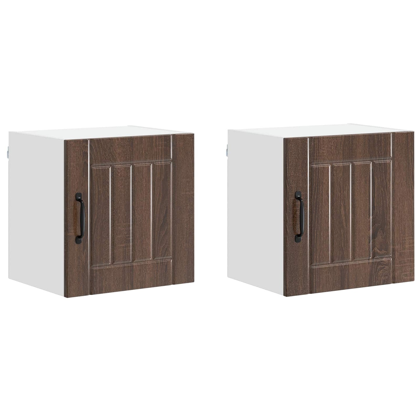vidaXL Ντουλάπα Τοίχου LUCCA 2 pcs Καφέ Ξύλο Δρυός 40 x 31 x 40 εκ.
