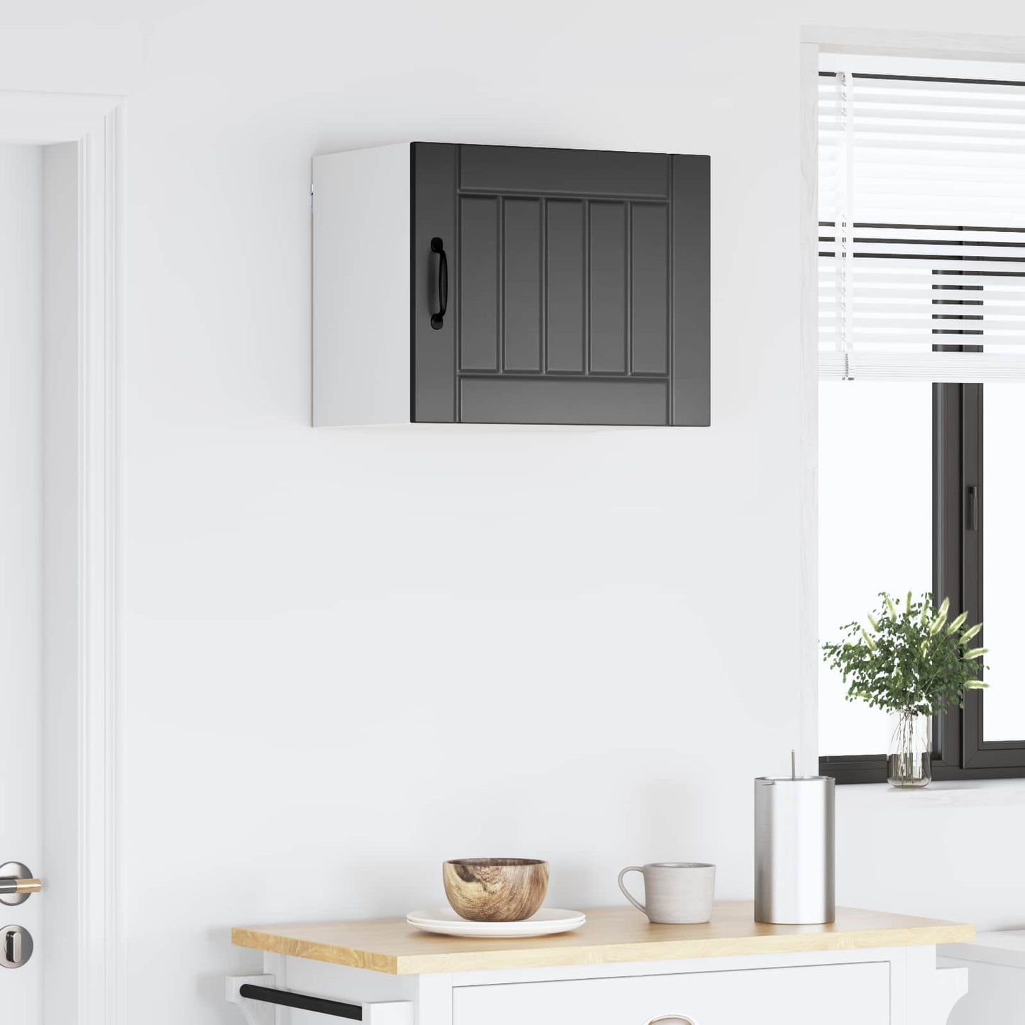 vidaXL Ντουλάπα Κουζίνας Μαύρο 50 x 31 x 40 εκ. Επεξεργασμένο ξύλο