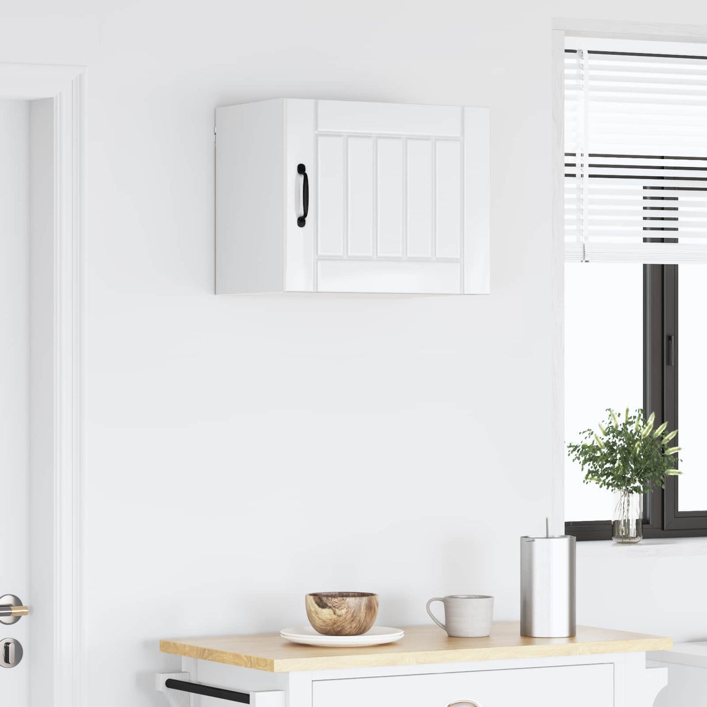 vidaXL Ντουλάπα Κουζίνας Υψηλής γυαλάδας λευκό 50 x 31 x 40 εκ.