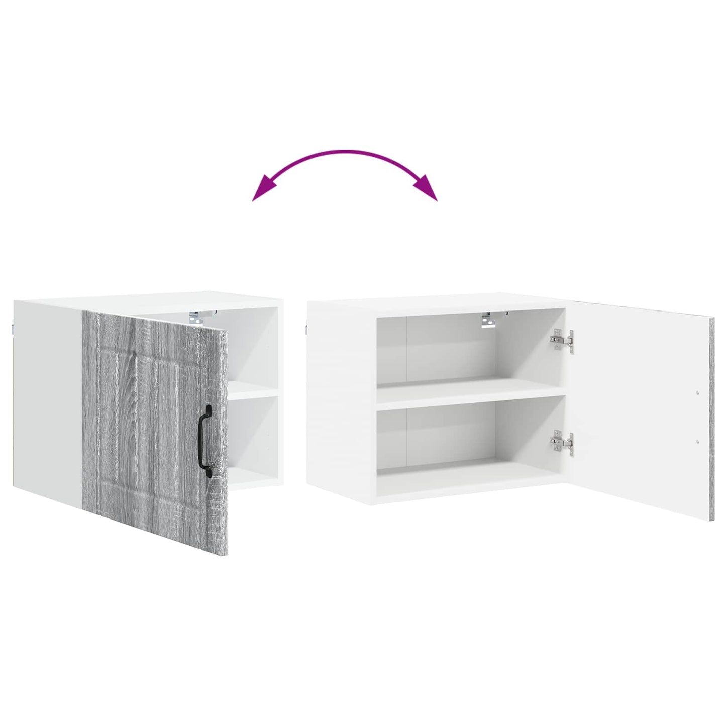 vidaXL Ντουλάπα Τοίχου Lucca Γκρι Sonoma 50 x 31 x 40 εκ.