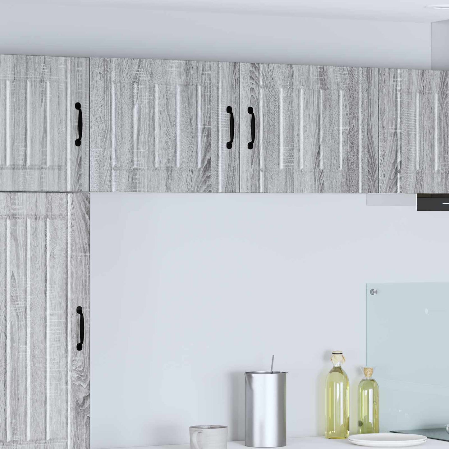 vidaXL Κρεμαστό ντουλάπι κουζίνας 2 pcs Γκρίζο Σονομα 50 x 31 x 40 εκ.