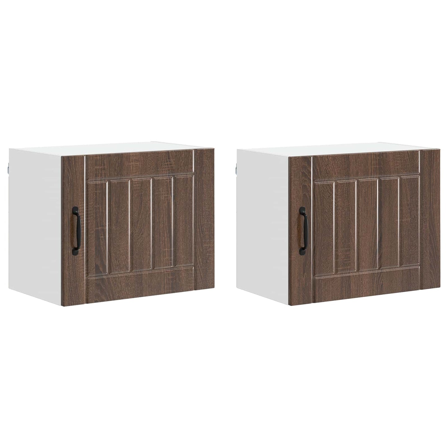 vidaXL Ντουλάπα Τοίχου LUCCA 2 pcs Καφέ Ξύλο Δρυός 50 x 31 x 40 εκ.