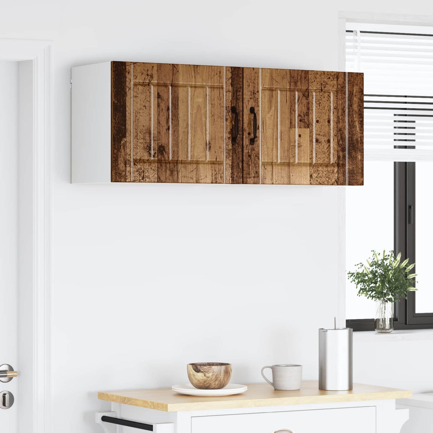 vidaXL Ντουλάπα Τοίχου LUCCA 2 pcs Παλαιωμένο ξύλο 50 x 31 x 40 εκ.