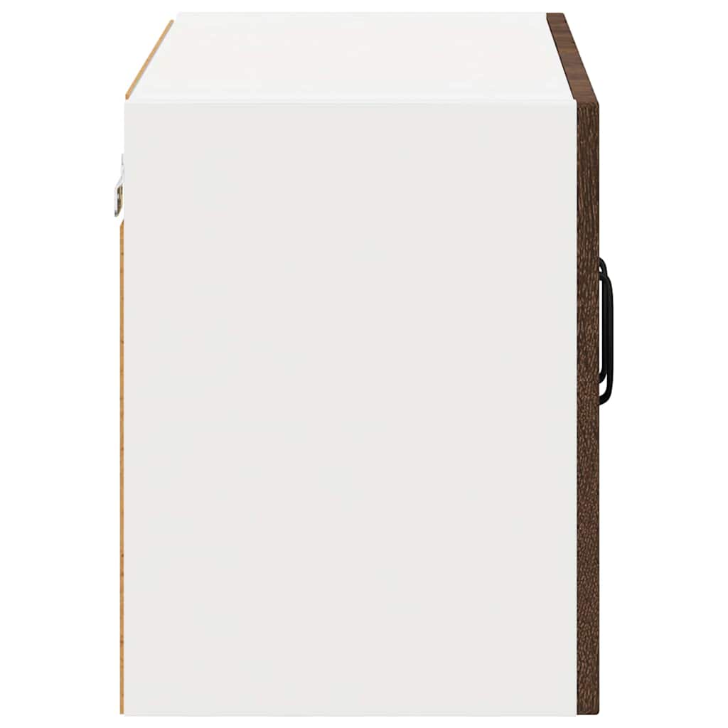 vidaXL Κρεμαστό ντουλάπι κουζίνας με ράφι Καφέ δρυς 60 x 31 x 40 εκ