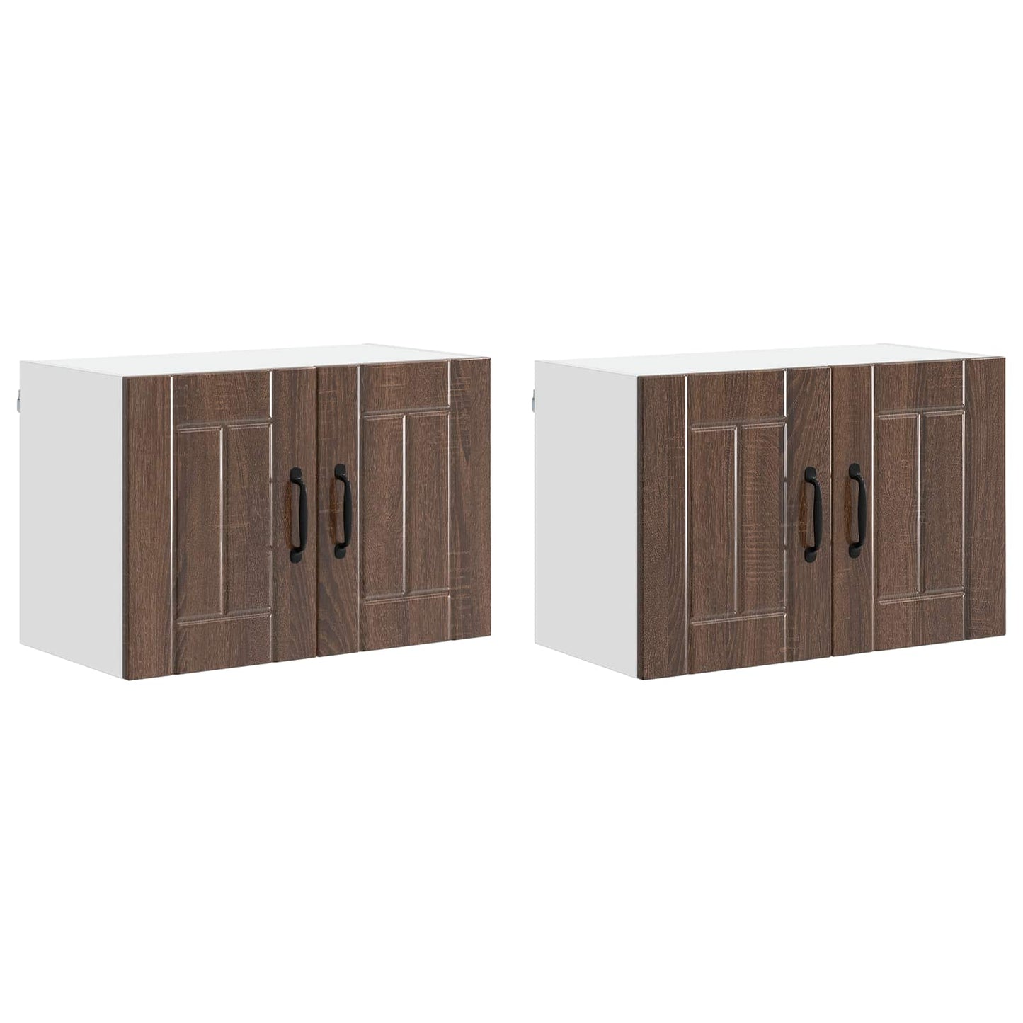 vidaXL Ντουλάπα Τοίχου LUCCA 2 pcs Καφέ Ξύλο Δρυός 60 x 31 x 40 εκ