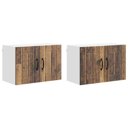 vidaXL Ντουλάπα Τοίχου LUCCA 2 pcs Παλαιωμένο ξύλο 60 x 31 x 40 εκ