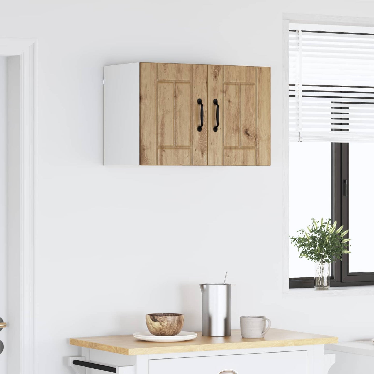 vidaXL Κρεμαστό ντουλάπι κουζίνας Lucca Artisan Δρυς 60 x 31 x 40 εκ