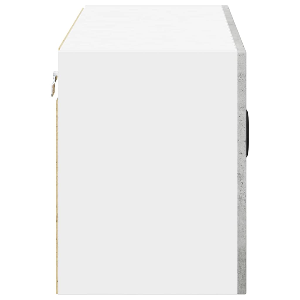 vidaXL Κρεμαστό ντουλάπι κουζίνας Σκυρόδεμα Γκρι 80 x 31 x 40 εκ