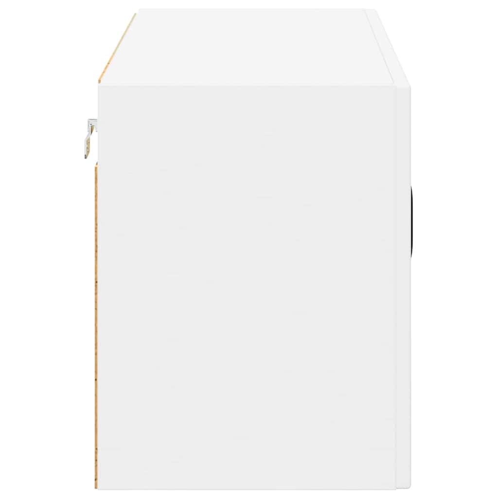 vidaXL Κρεμαστό ντουλάπι κουζίνας με ράφι Λευκό 80 x 31 x 40 εκ