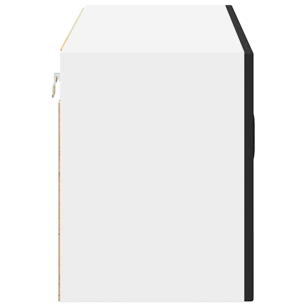 vidaXL Κρεμαστό ντουλάπι κουζίνας με ράφι Μαύρο 80 x 31 x 40 εκ