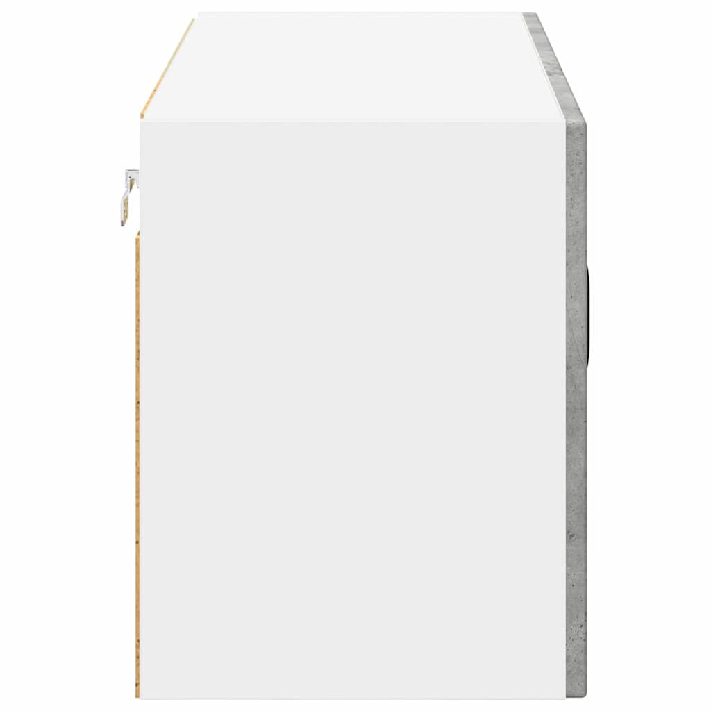 vidaXL Κρεμαστό ντουλάπι κουζίνας Σκυρόδεμα Γκρι 80 x 31 x 40 εκ