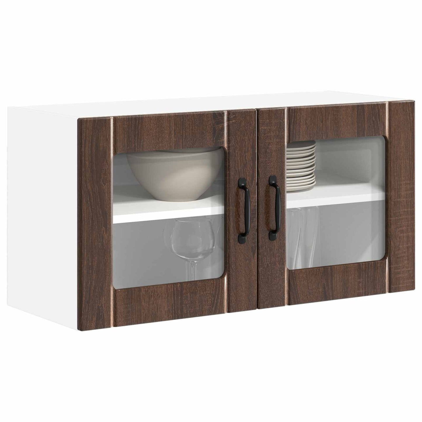 vidaXL Ραφιέρα τοίχου Lucca Καφέ Ξύλο Δρυός 80 x 31 x 40 εκ