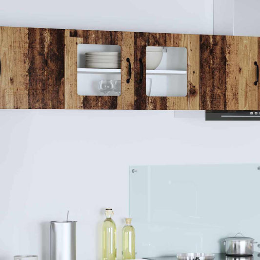 vidaXL Κρεμαστό ντουλάπι κουζίνας με ράφι Παλιό Ξύλο 80 x 31 x 40 εκ