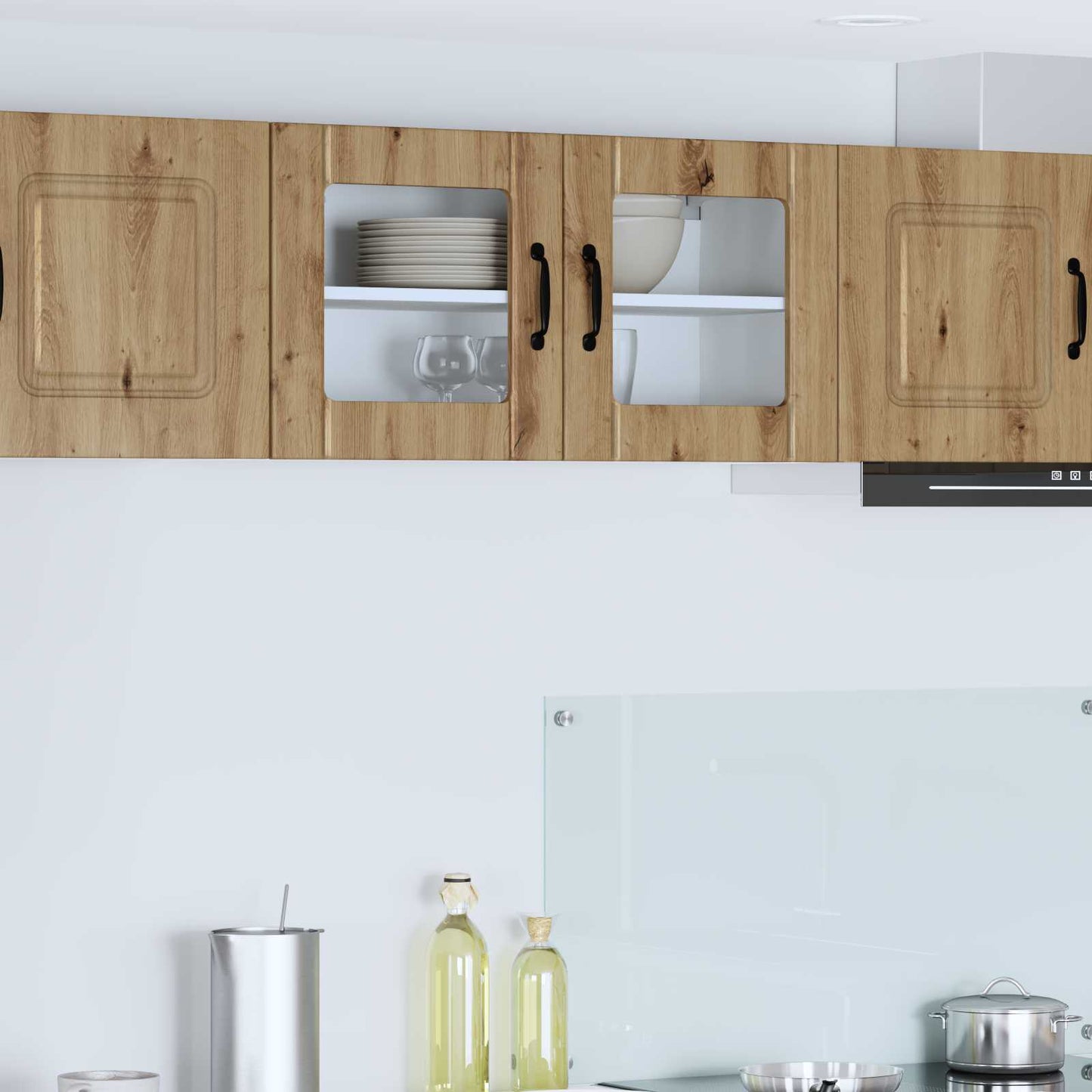 vidaXL Κρεμαστό ντουλάπι κουζίνας με ράφι Artisan Oak 80 x 31 x 40 εκ