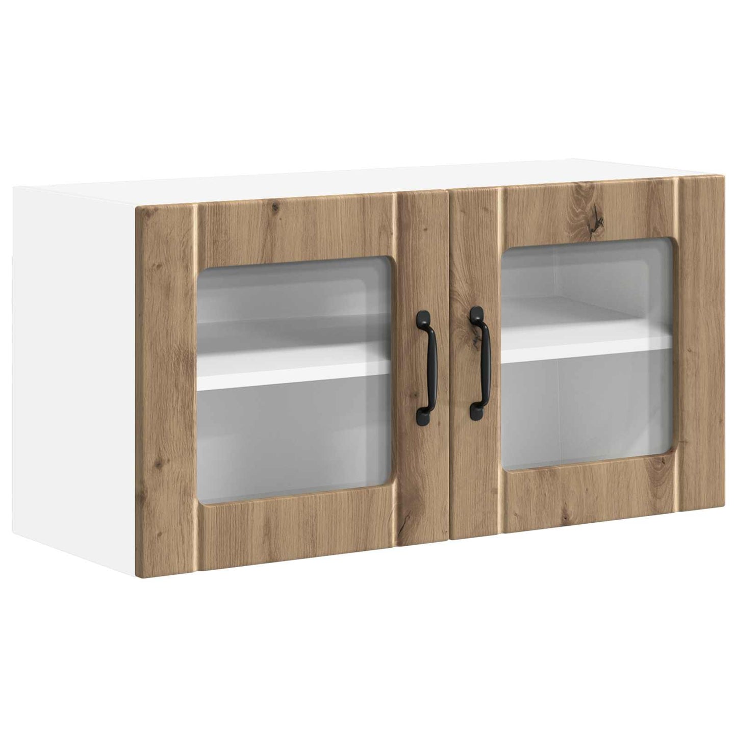 vidaXL Κρεμαστό ντουλάπι κουζίνας με ράφι Artisan Oak 80 x 31 x 40 εκ
